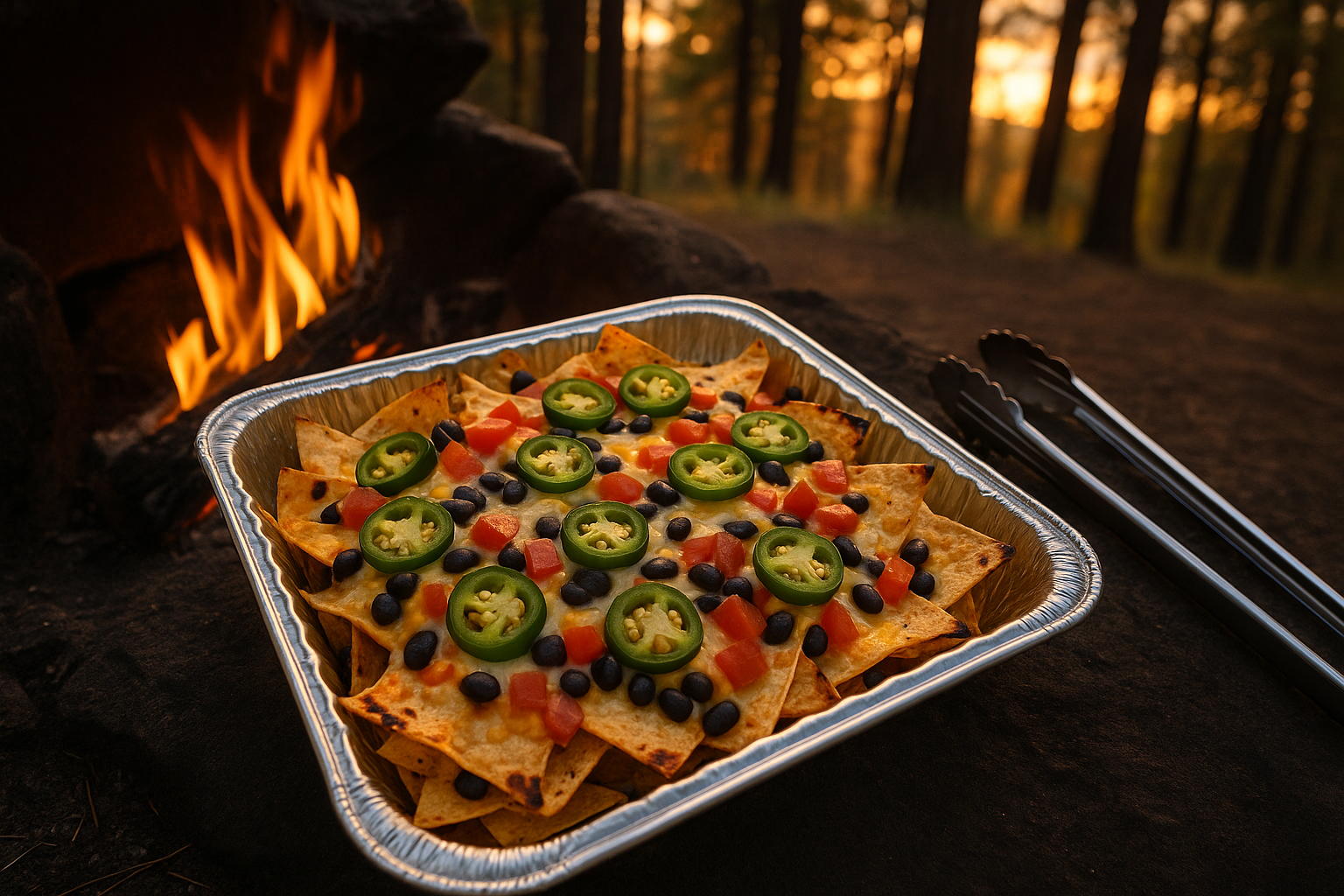 Cheesy Campfire Nachos – Easy Outdoor Cooking Recipe Cheesy Campfire Nachos – Easy Outdoor Cooking Recipe